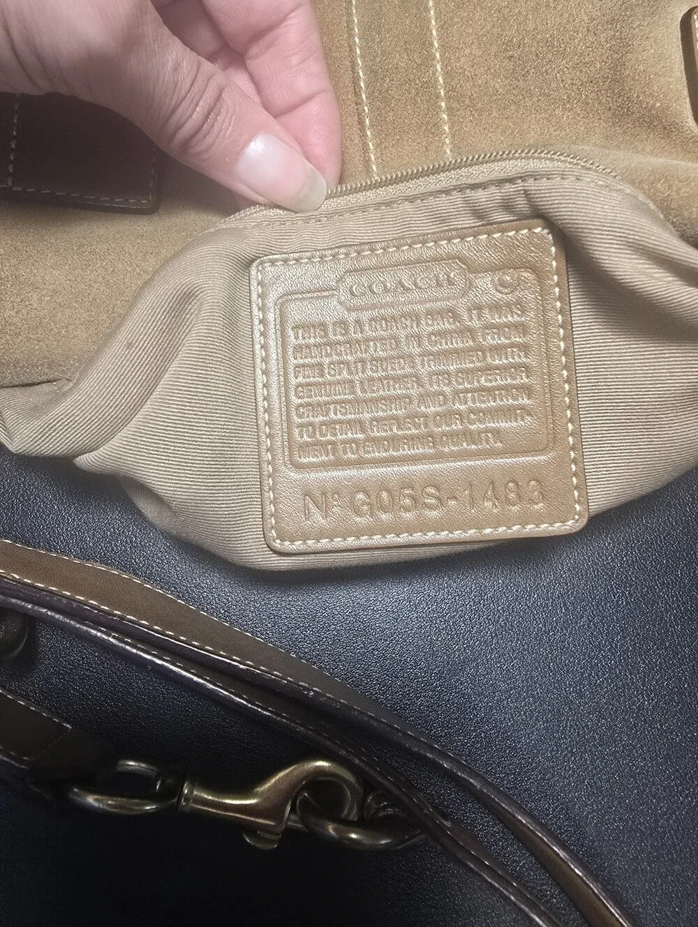 Vintage Coach Legacy Suede Buckle Hobo Convertable Shoulder Bag 1483